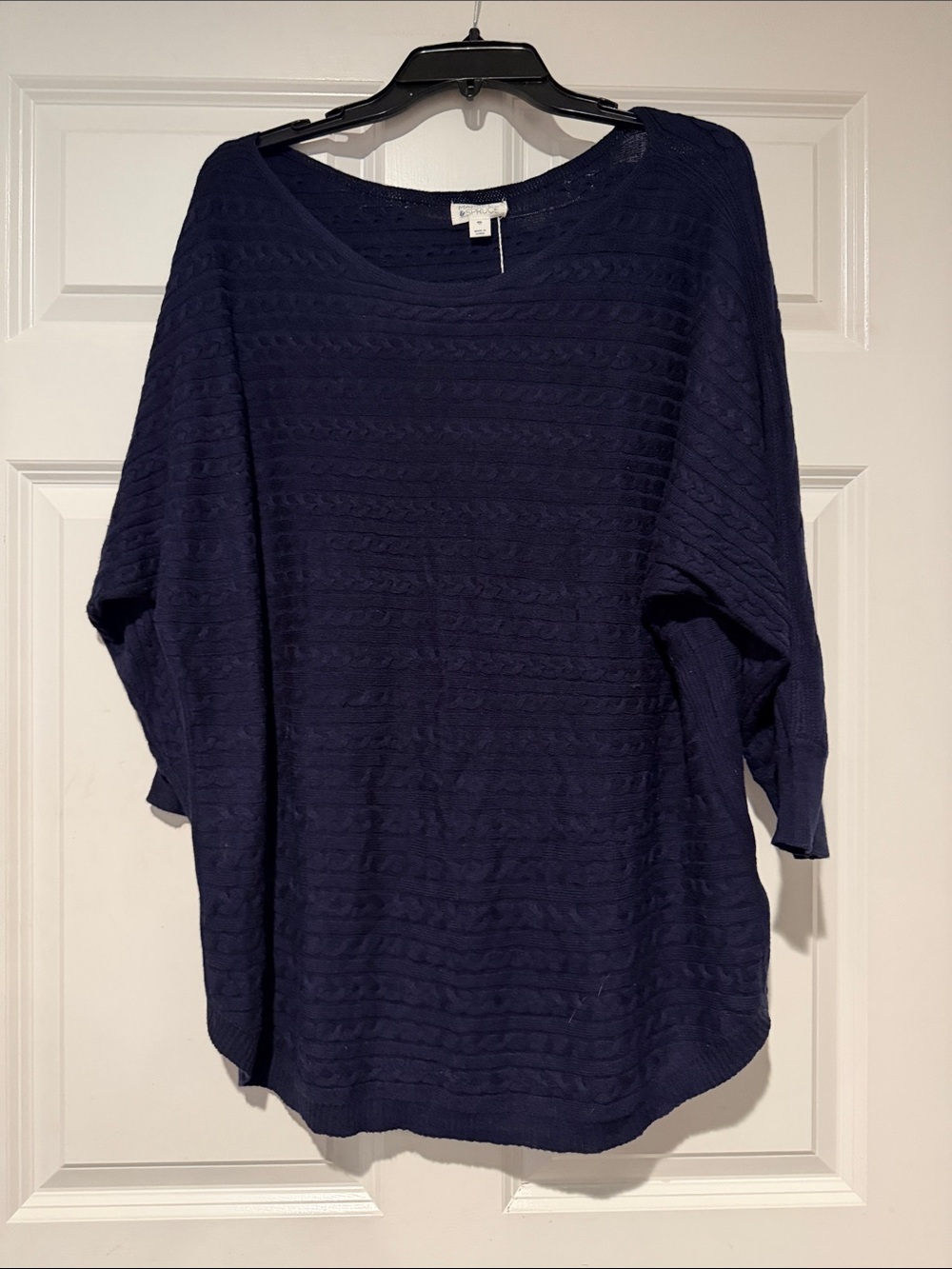 Stitch Fix Market & Spruce Navy Textured Knit Sweatshirt